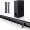 Soundbar met Subwoofer - Afneembare soundbar voor tv - Bluetooth - AUX - Afstandsbediening - Zwart (8721022414102)