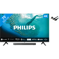 Koop Philips 75PUS7009  + Soundbar + Hdmi kabel - 6151115545512