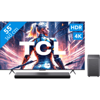 Koop TCL QLED 55C71B + TCL S55H 2.1 Soundbar - 6151118432437