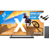 Koop Philips The Xtra 65PML9009 - QD Mini-led (2024) + Philips TAB6309 + BlueBuilt HDMI kabel - 6151115622626
