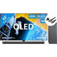 Koop Philips 42OLED809 - Ambilight (2024) + Philips TAB6309 + BlueBuilt HDMI Kabel - 6151120259282