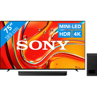Koop Sony 75" Bravia 7 4K QLED XR Mini-led (2024) + Sony Bravia Theatre Bar 6 Zwart - 6151122234232