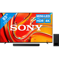 Koop Sony 85" Bravia 7 4K QLED XR Mini-led (2024) + Sony Bravia Theatre Bar 6 Zwart - 6151122235239