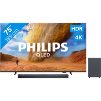Koop Philips 75" PUS7800 QLED 4K (2025) + JBL Bar 2.1 Deep Bass M2 Zwart - 6151123633669