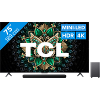 Koop TCL 75" QD Mini-led C61K 4K (2025) + TCL S55H 2.1 Soundbar - 6151124378392