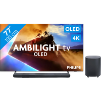 Koop Philips Ambilight 77'' OLED760 4K (2025) + JBL Bar 1000 M2 Zwart - 6151123517563