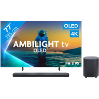 Koop Philips Ambilight 77'' OLED810 4K (2025) + JBL Bar 1000 M2 Zwart - 6151124876836