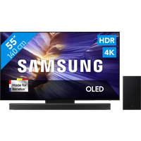 Koop Samsung 55" OLED S90F (2025) + Samsung HW-B750F Zwart - 6151128372372