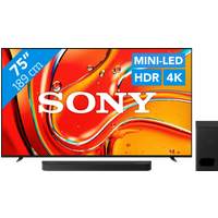 Koop Sony 75" Bravia 7 4K QLED XR Mini-led (2024) + Sony Bravia Theatre Bar 6 Zwart - 6151122234232