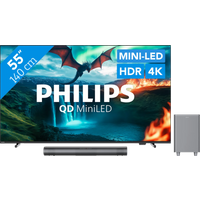 Koop Philips Ambilight 55'' MLED810 4K (2025) + Philips TAB6100 - 6151127780789