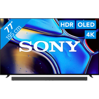 Koop Sony 77'' Bravia 8 OLED 4K (2024) + Sony Bravia Theatre Bar 9 Zwart - 6151129073087
