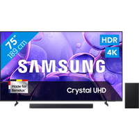 Koop Samsung 75" Crystal UHD U8070F (2025) + Samsung HW-B450F Zwart - 6151128019024