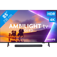 Koop Philips Ambilight 85" PUS8500 QLED 4K (2025) + JBL Bar 300 MK2 Zwart - 6151123628641